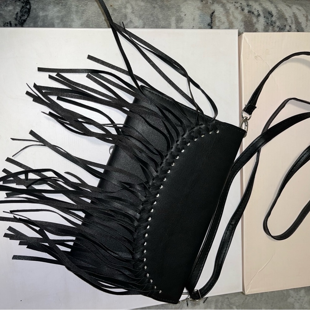Thin black purse